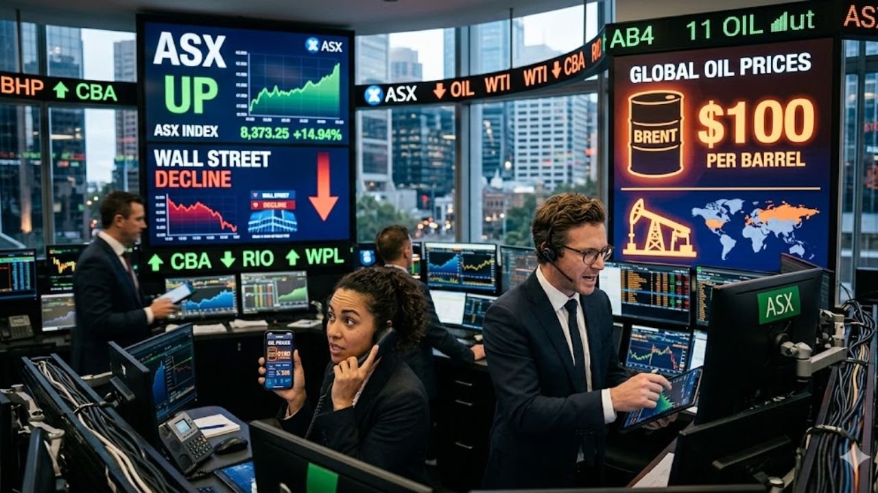 ASX Up After Wall Street Decline as Global Oil Prices Hit $100 Per Barrel