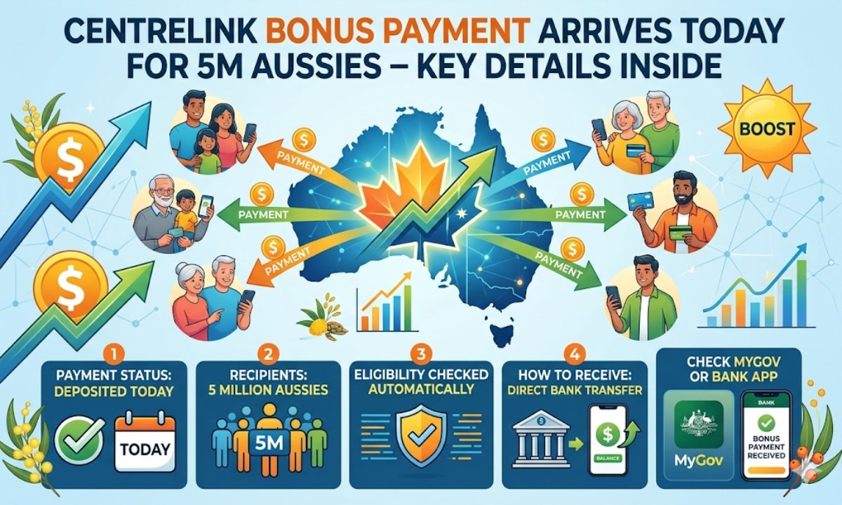 Centrelink Bonus Payment Arrives Today for 5M Aussies – Key Details Inside