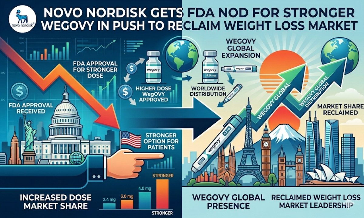 Novo Nordisk Gets FDA Nod for Stronger Wegovy in Push to Reclaim Weight Loss Market