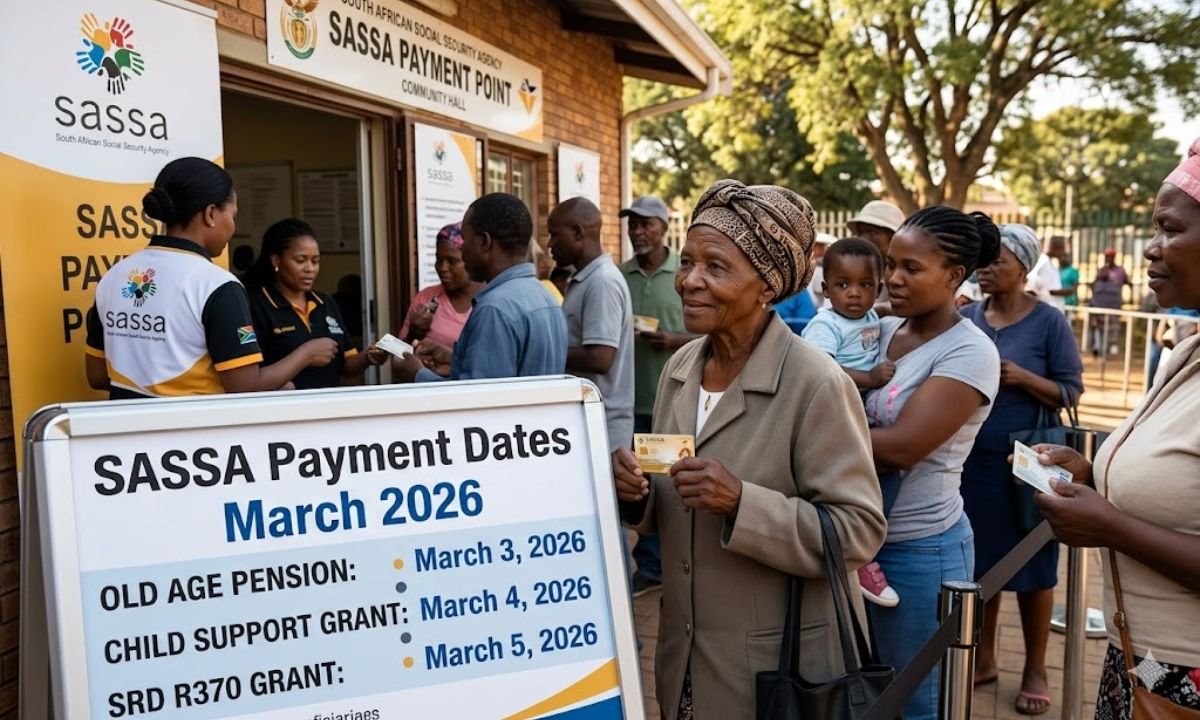 SASSA Payment Dates March 2026: SRD R370, Old Age Pension and Child Grant Schedule