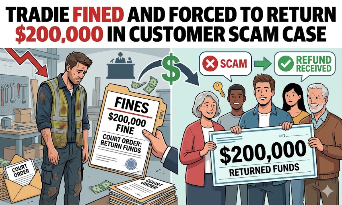 Tradie Fined and Forced to Return $200,000 in Customer Scam Case