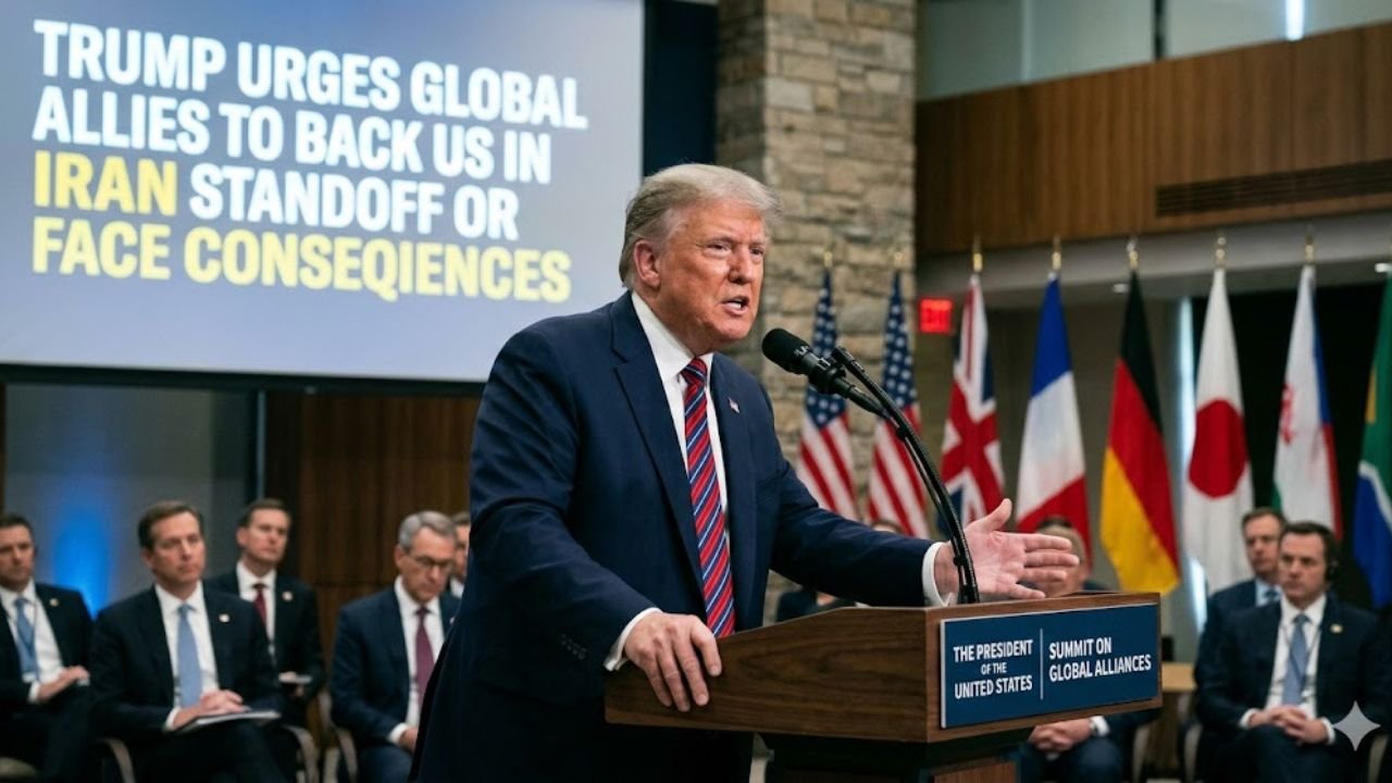 Trump Urges Global Allies to Back US in Iran Standoff or Face Consequences