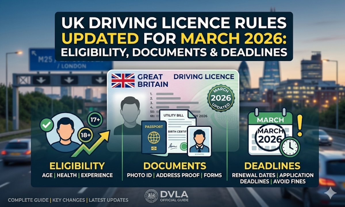 UK Driving Licence Rules Updated for March 2026: Eligibility, Documents & Deadlines