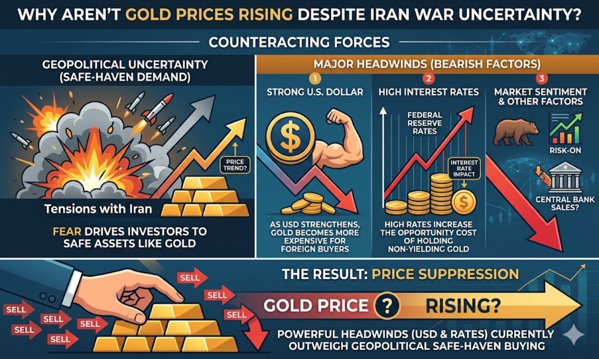 Why Aren’t Gold Prices Rising Despite Iran War Uncertainty?
